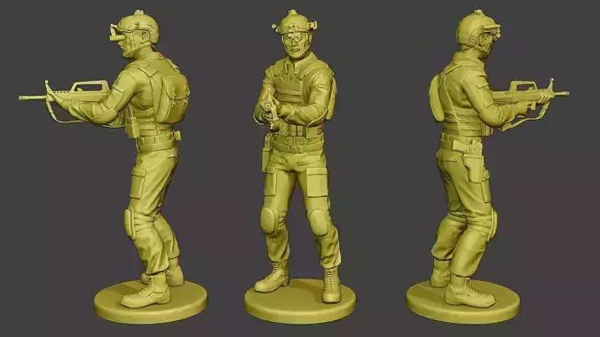 China Actual Special Forces PAP 0011 3D print model