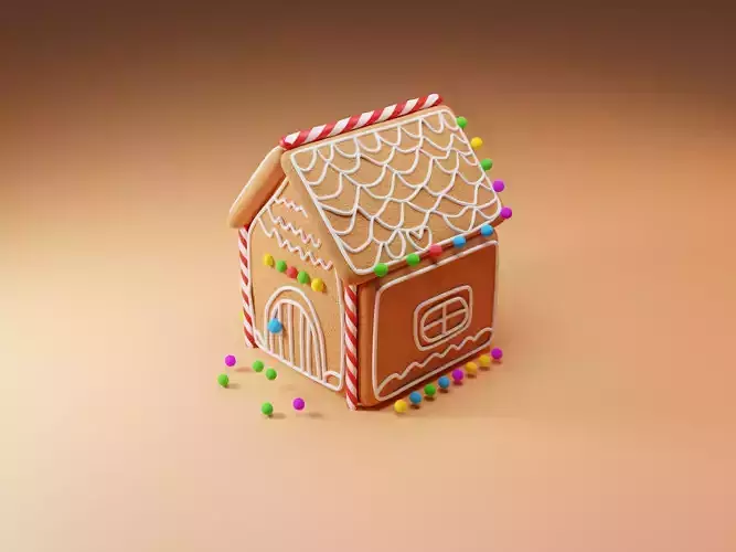 Stylized Gingerbread house