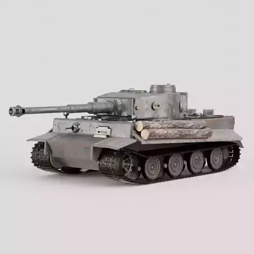 Tiger 1 GameReady tank Low-poly 3D model