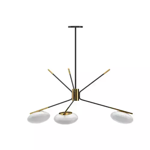 Champignon 3-Light Chandelier Low-poly 3D model