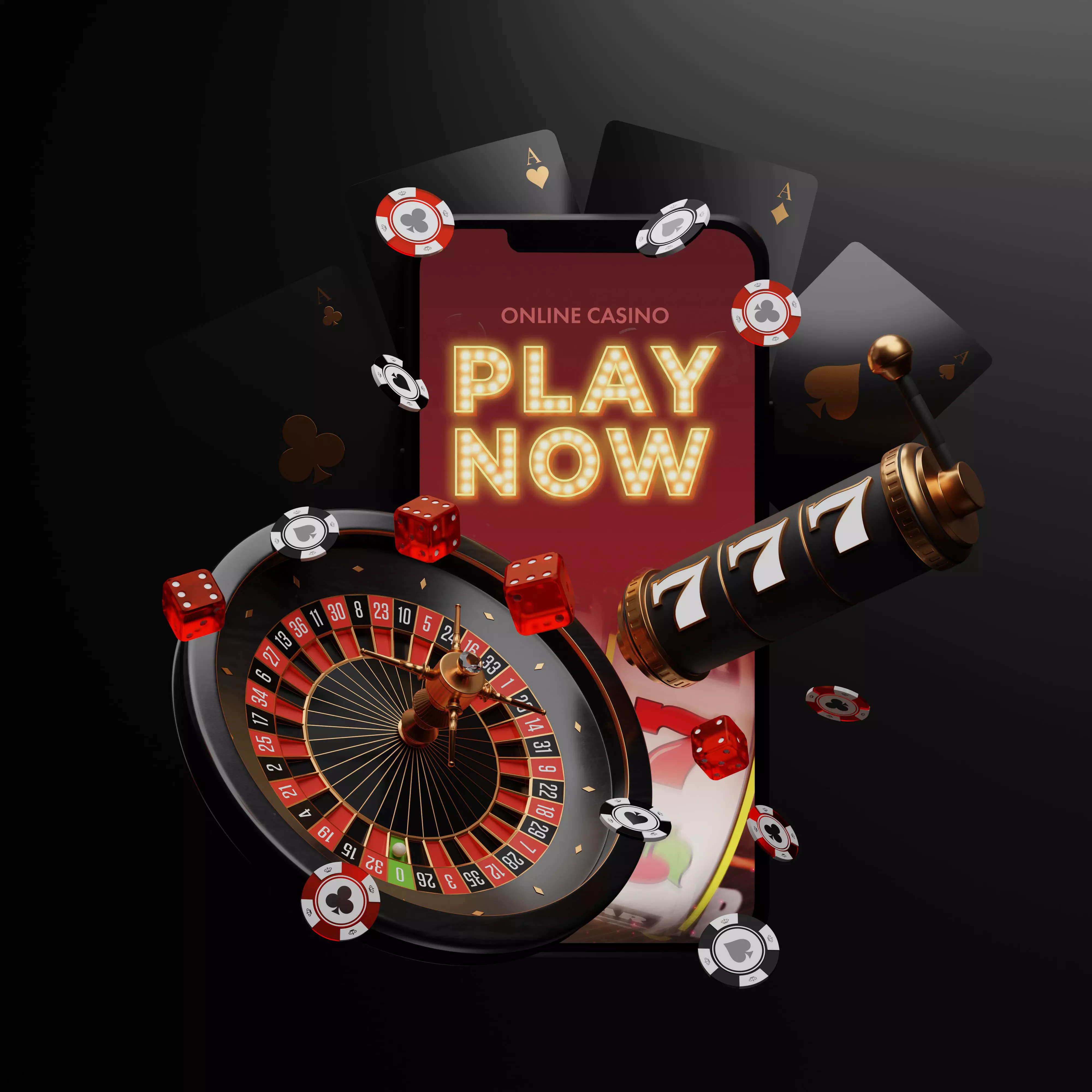 Casino Mobile App Scene 3D model