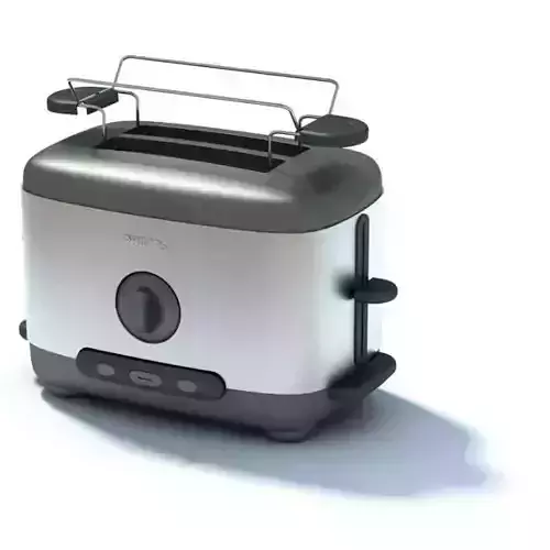 Appliance  Phillips Silver And Black Toaster