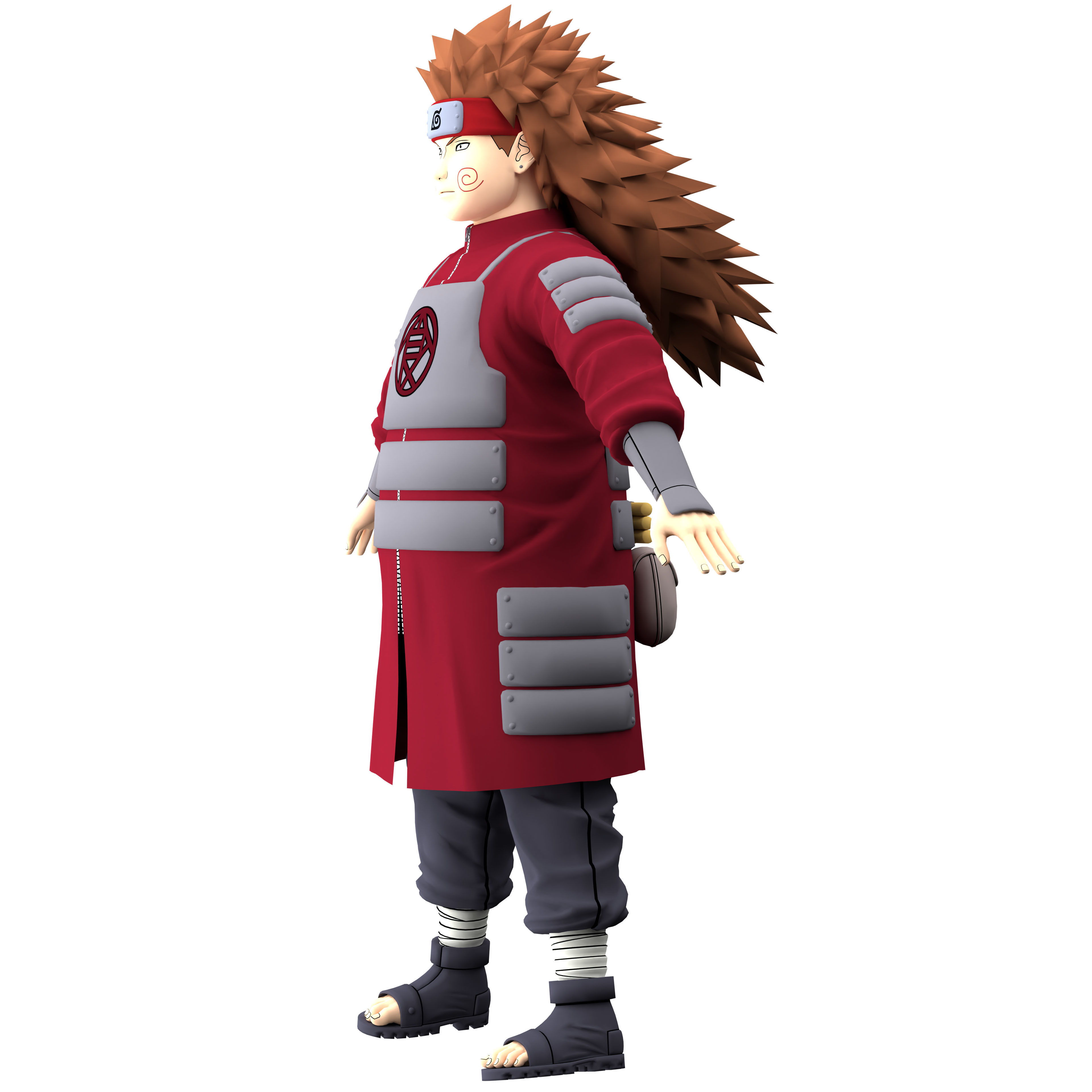 Choji Akimichi Low-poly 3D model_14