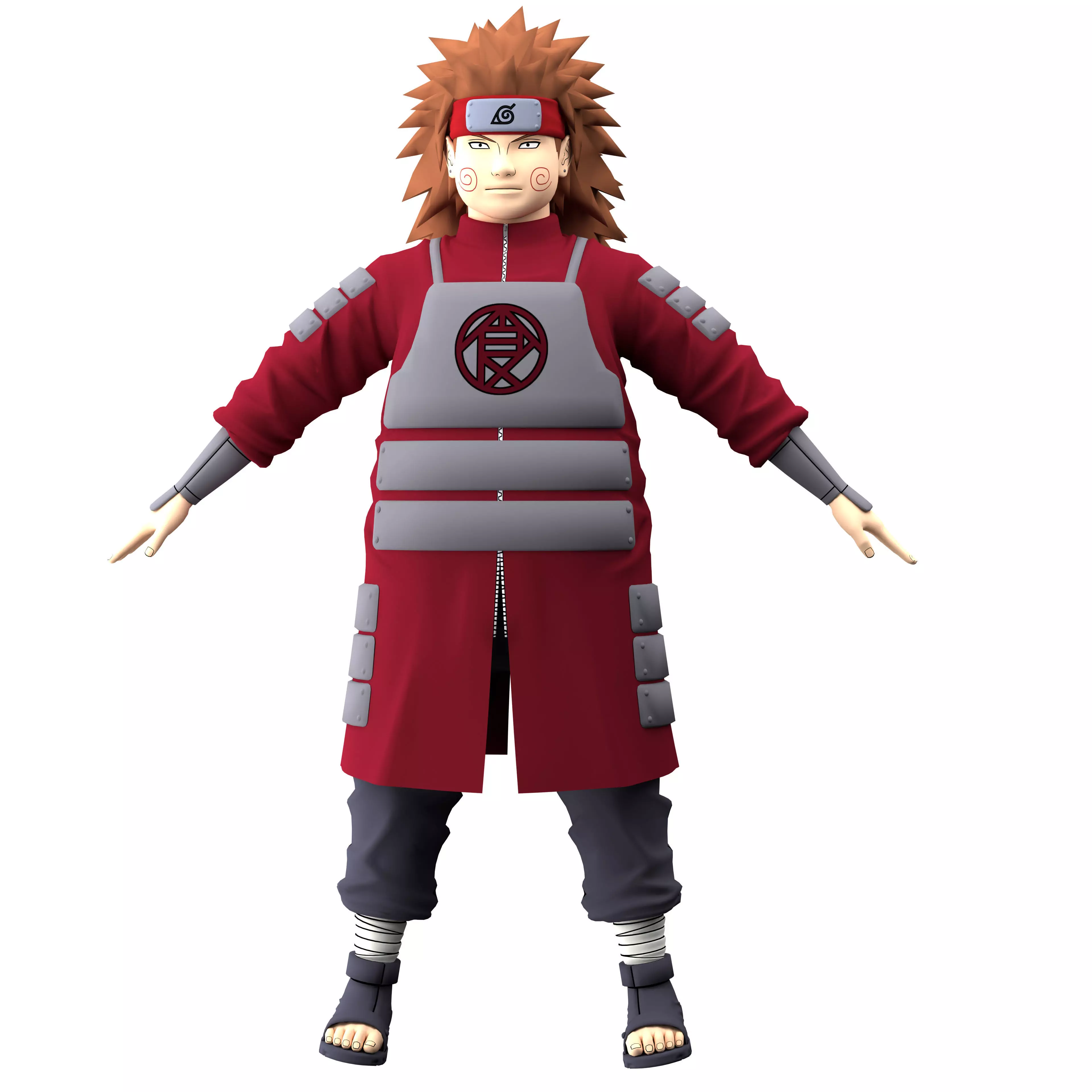 Choji Akimichi Low-poly 3D model_0