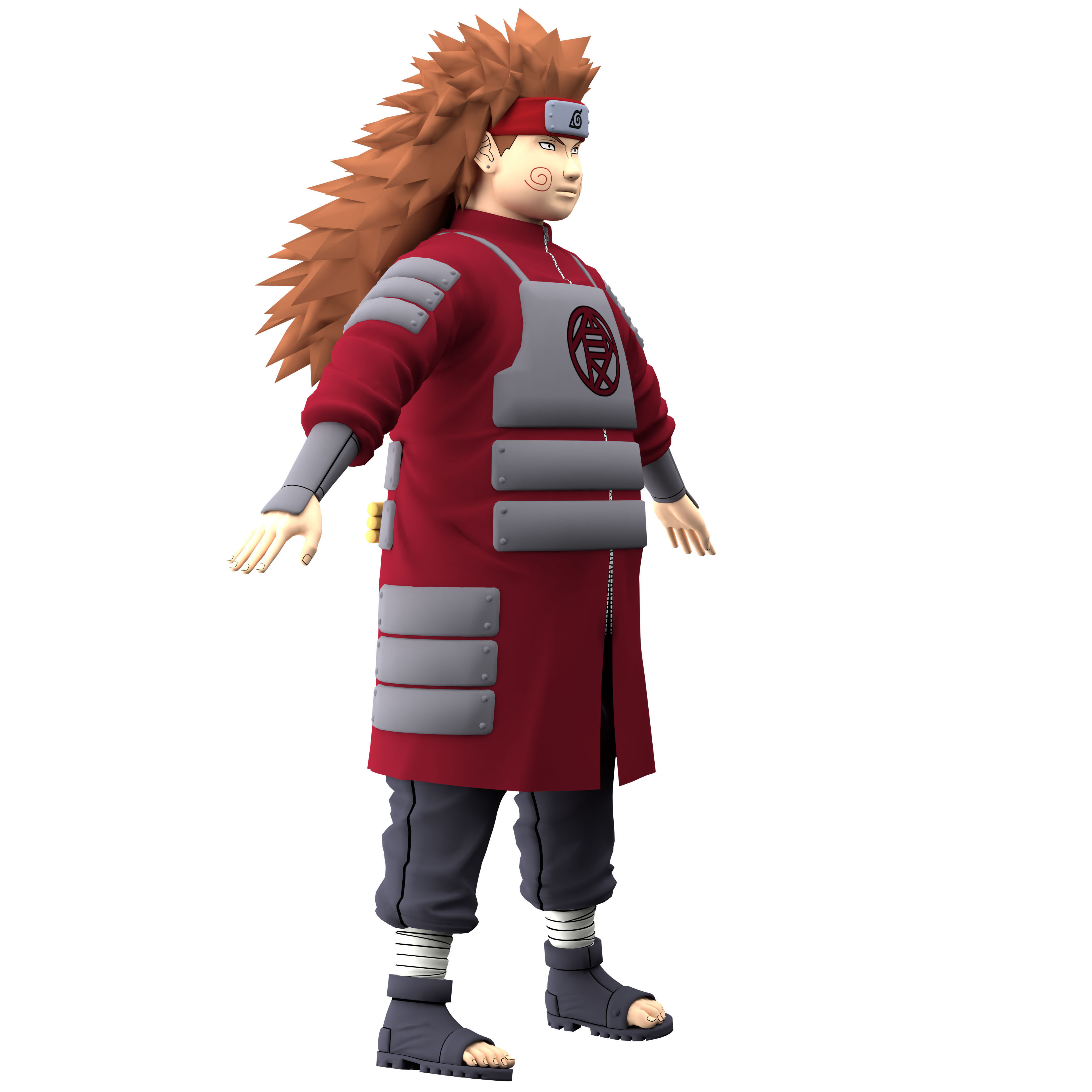 Choji Akimichi Low-poly 3D model_3