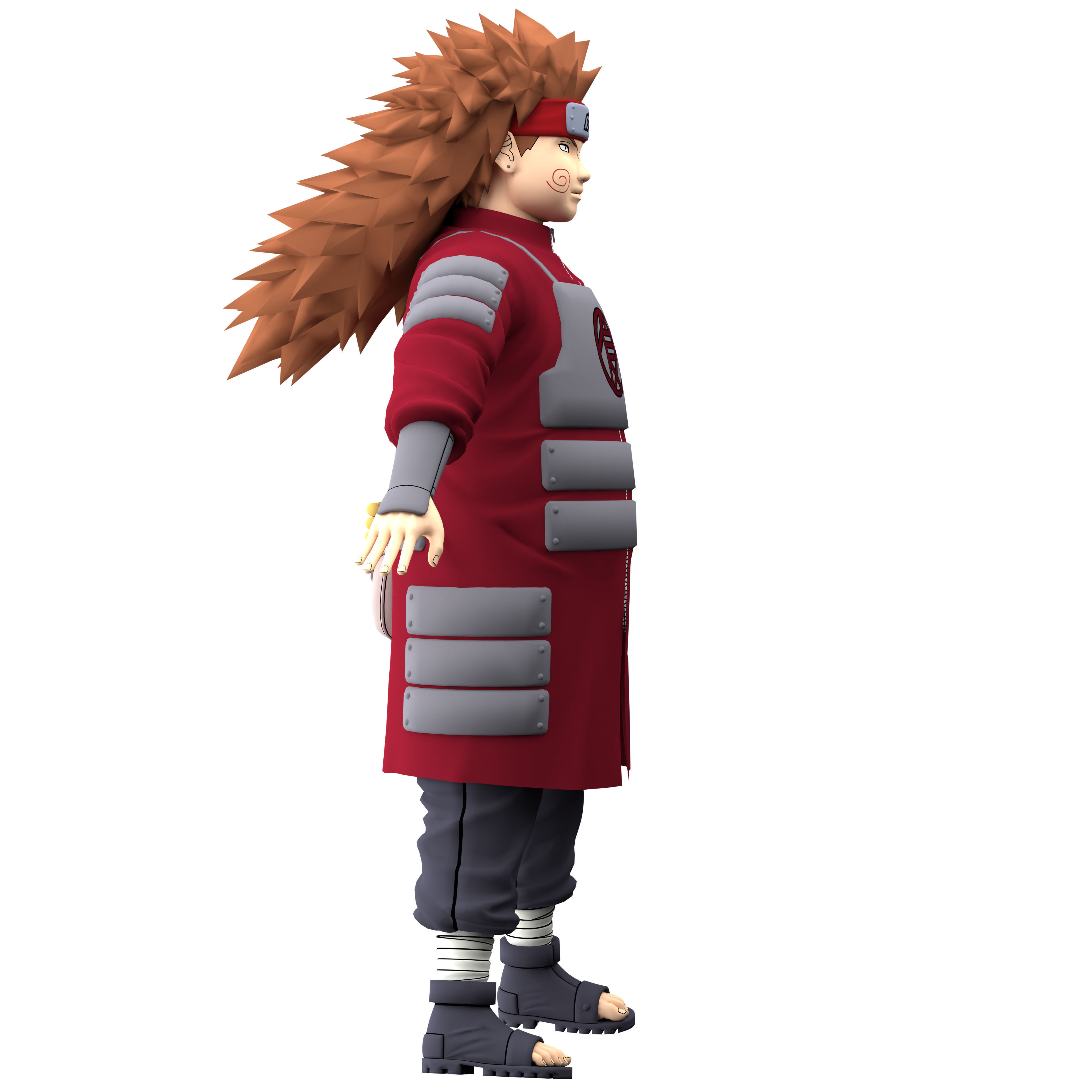 Choji Akimichi Low-poly 3D model_4