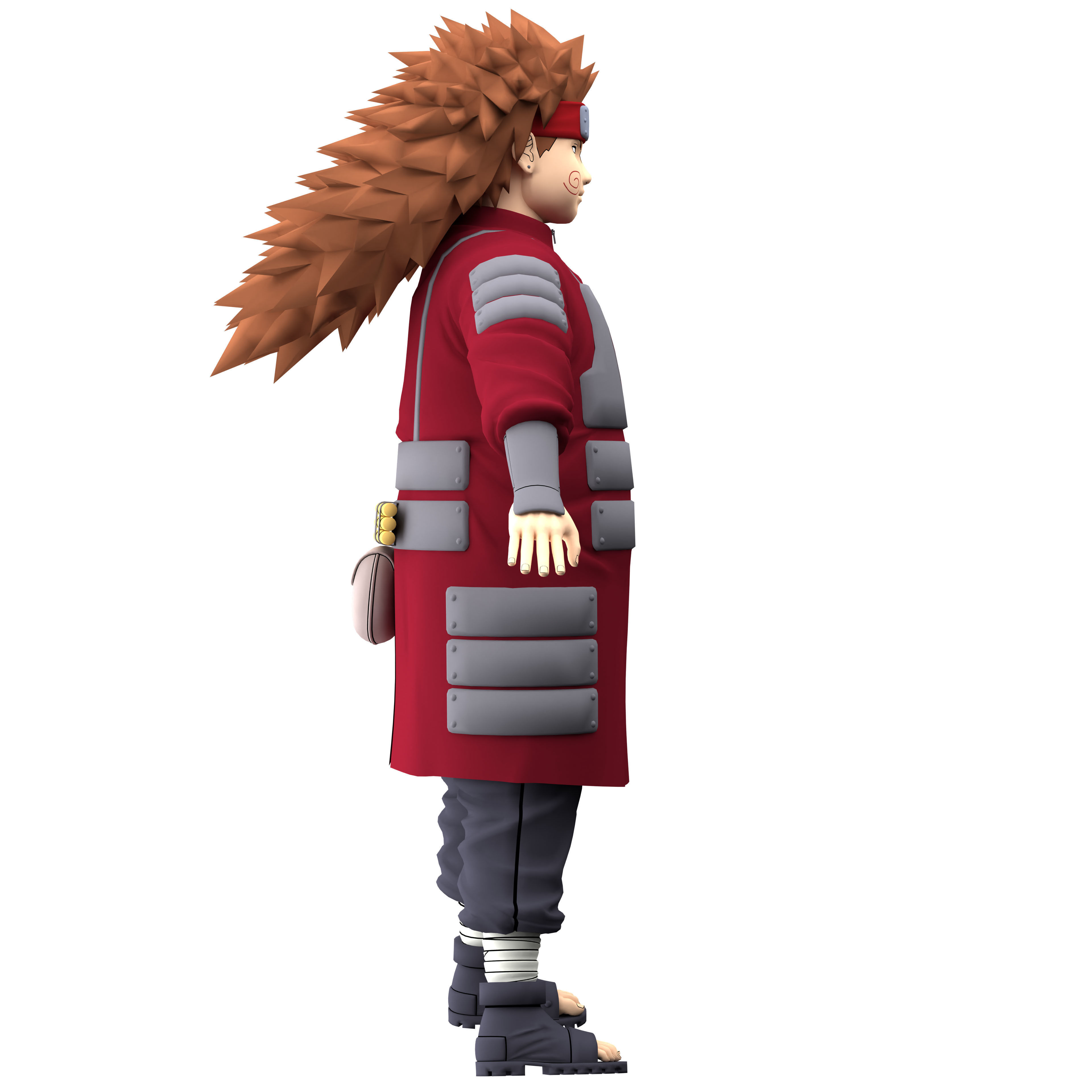 Choji Akimichi Low-poly 3D model_5