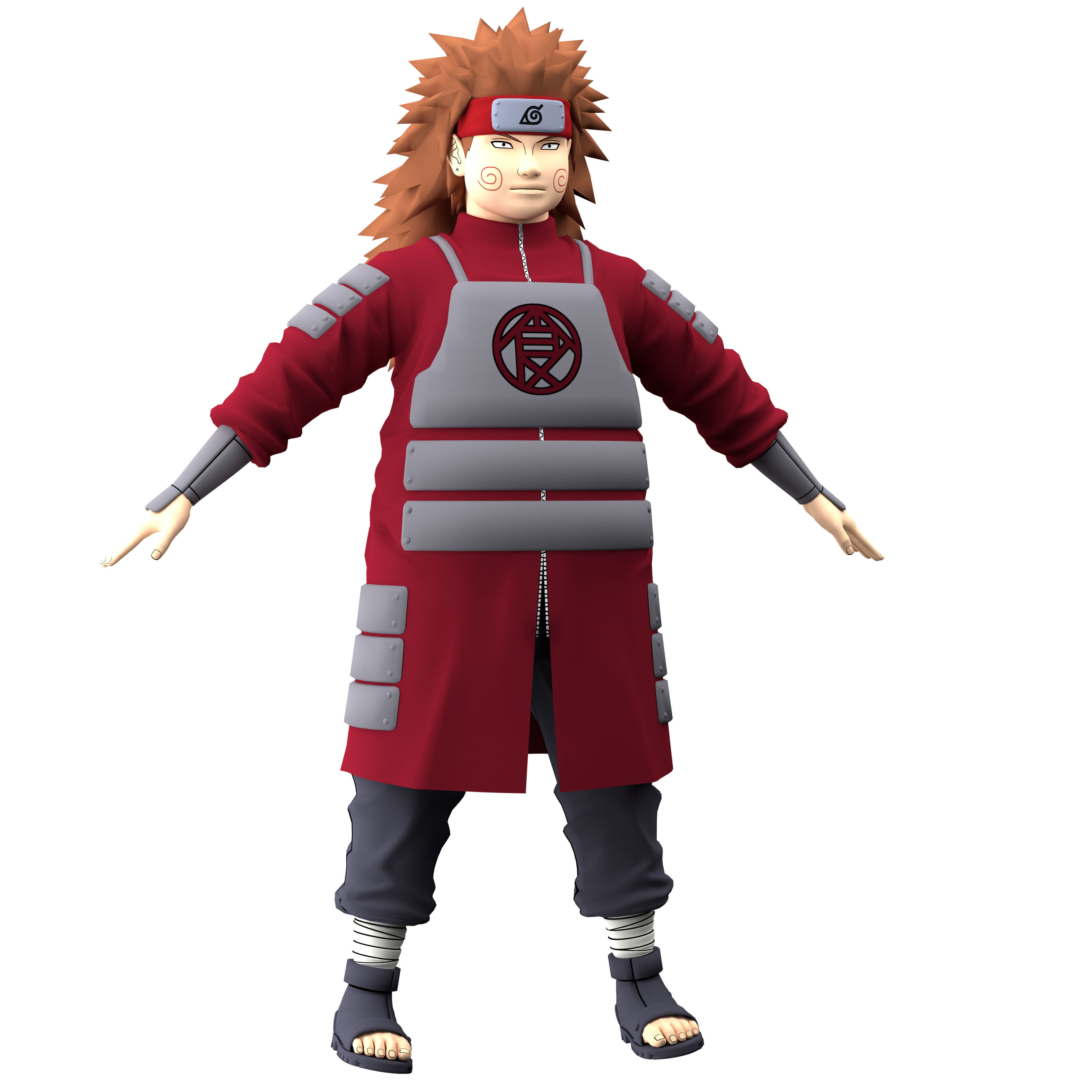 Choji Akimichi Low-poly 3D model_1