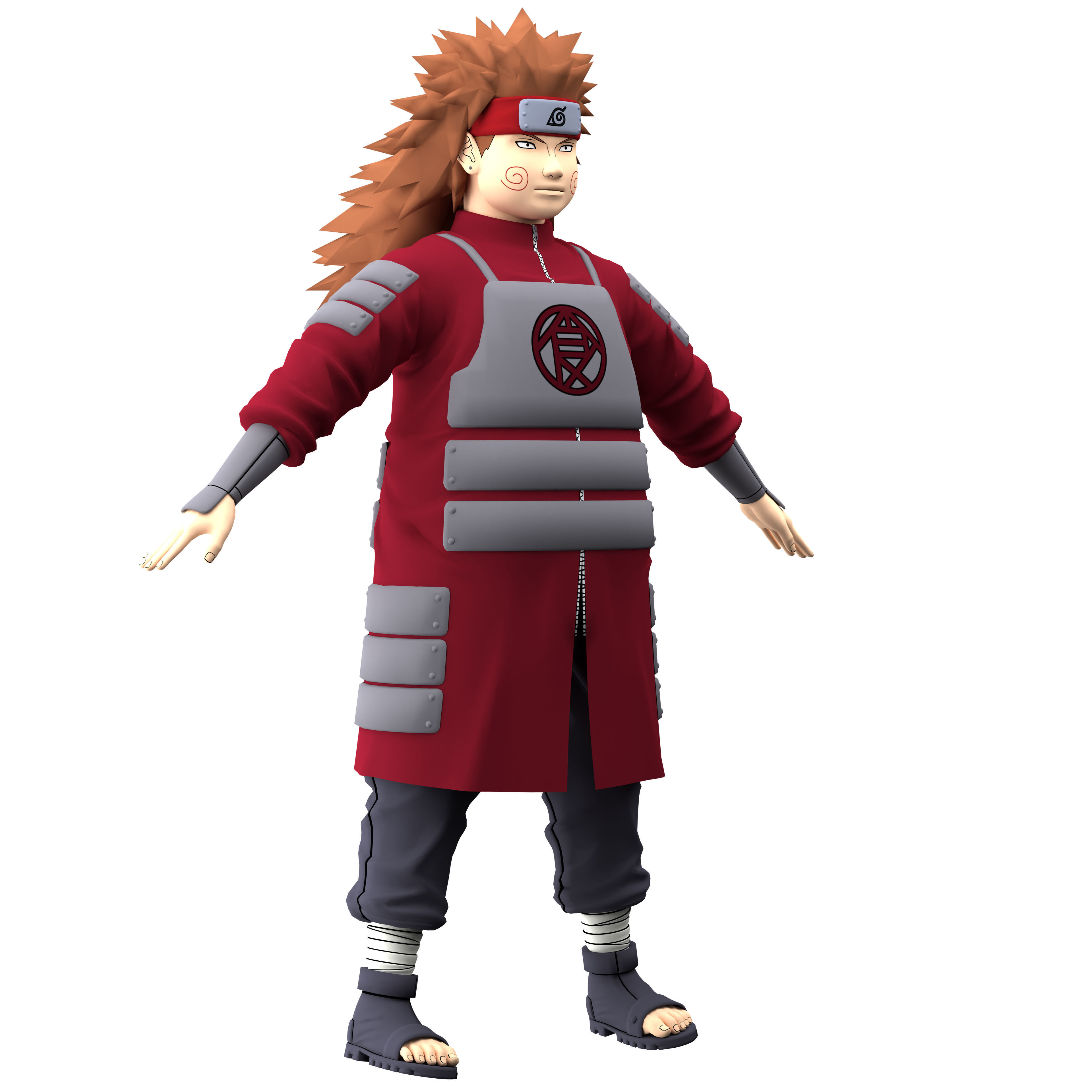 Choji Akimichi Low-poly 3D model_2