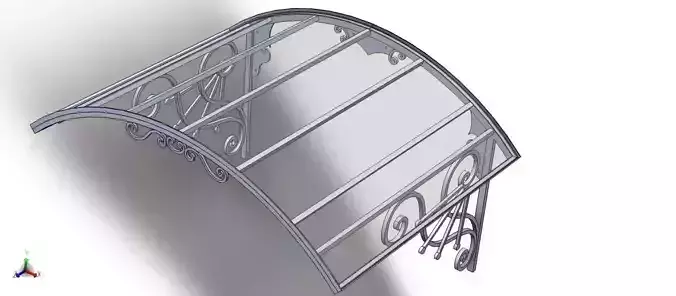 Calm pergola cover 3D model