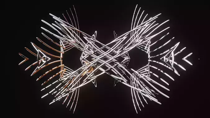 Abstract Statue 4Lines