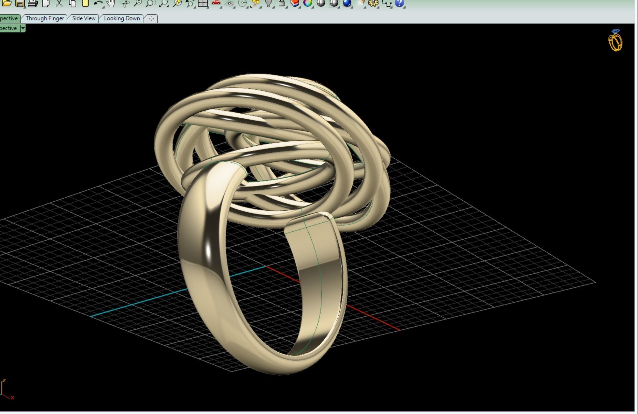 de grisogono ring 3D print model_3