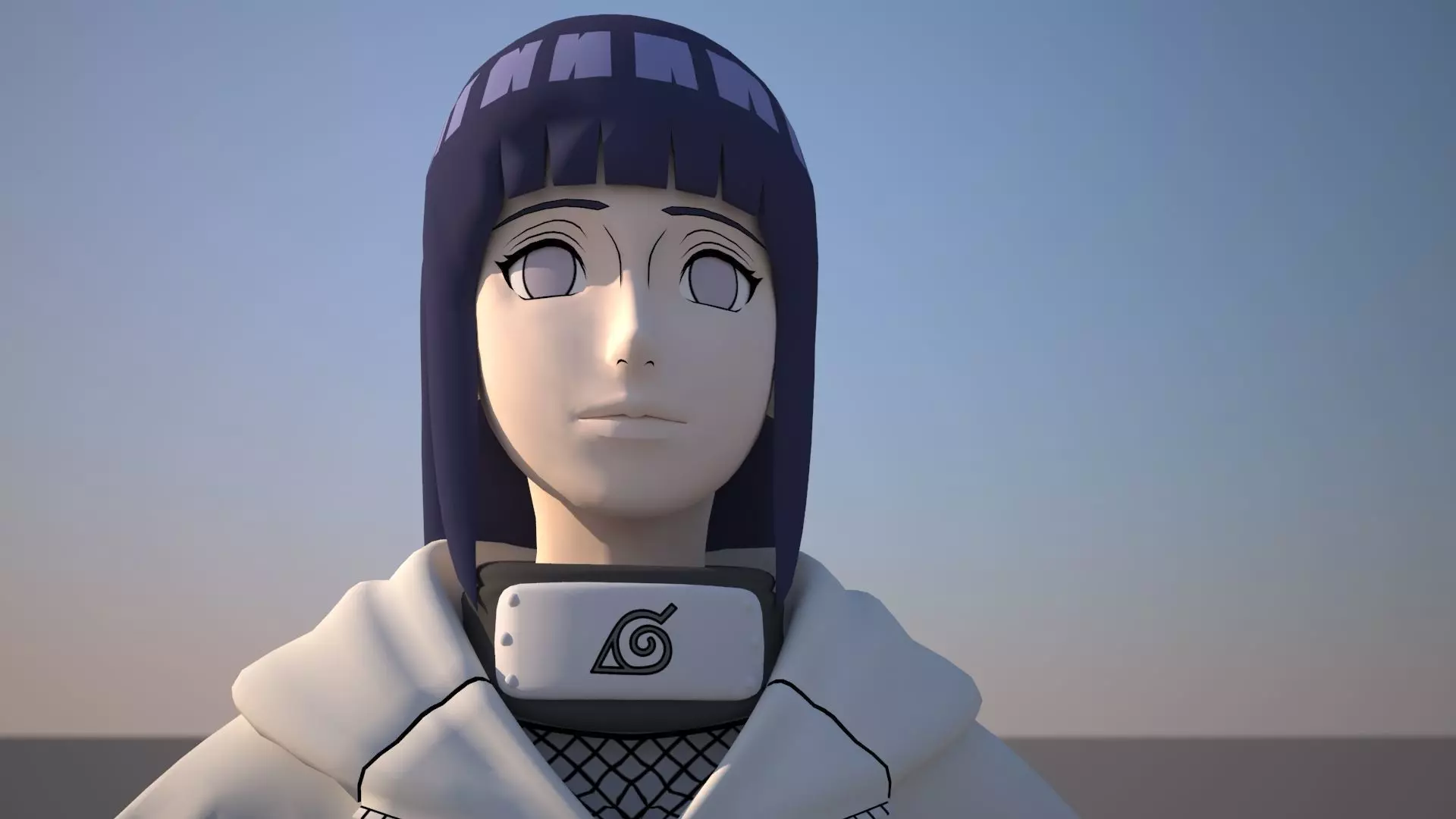 Hinata Hyuga Low-poly 3D model_0