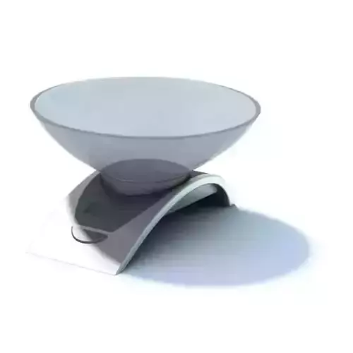 Grey Kitchen Digital Scale 3D model