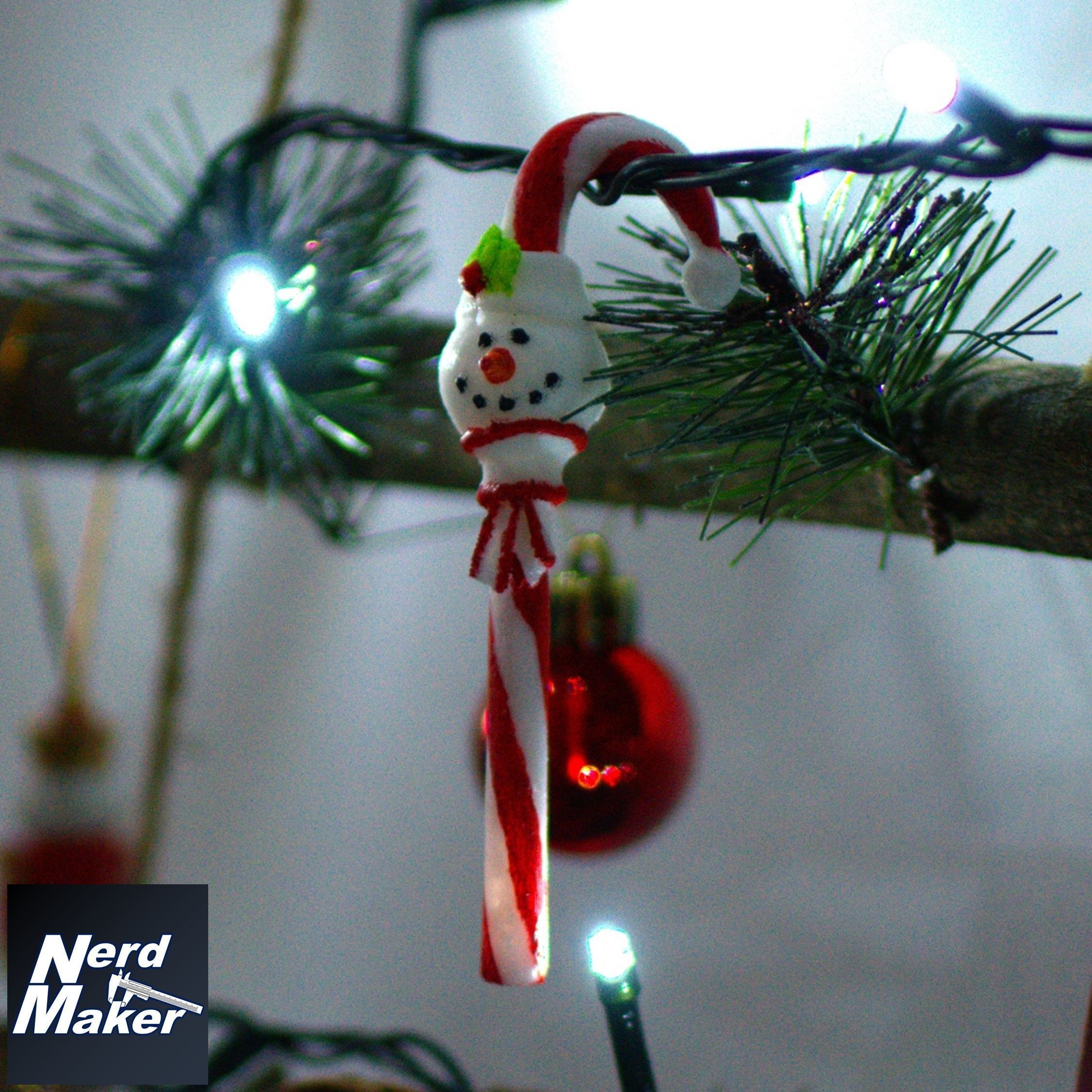 Snowman Candy Cane 3D print model_1