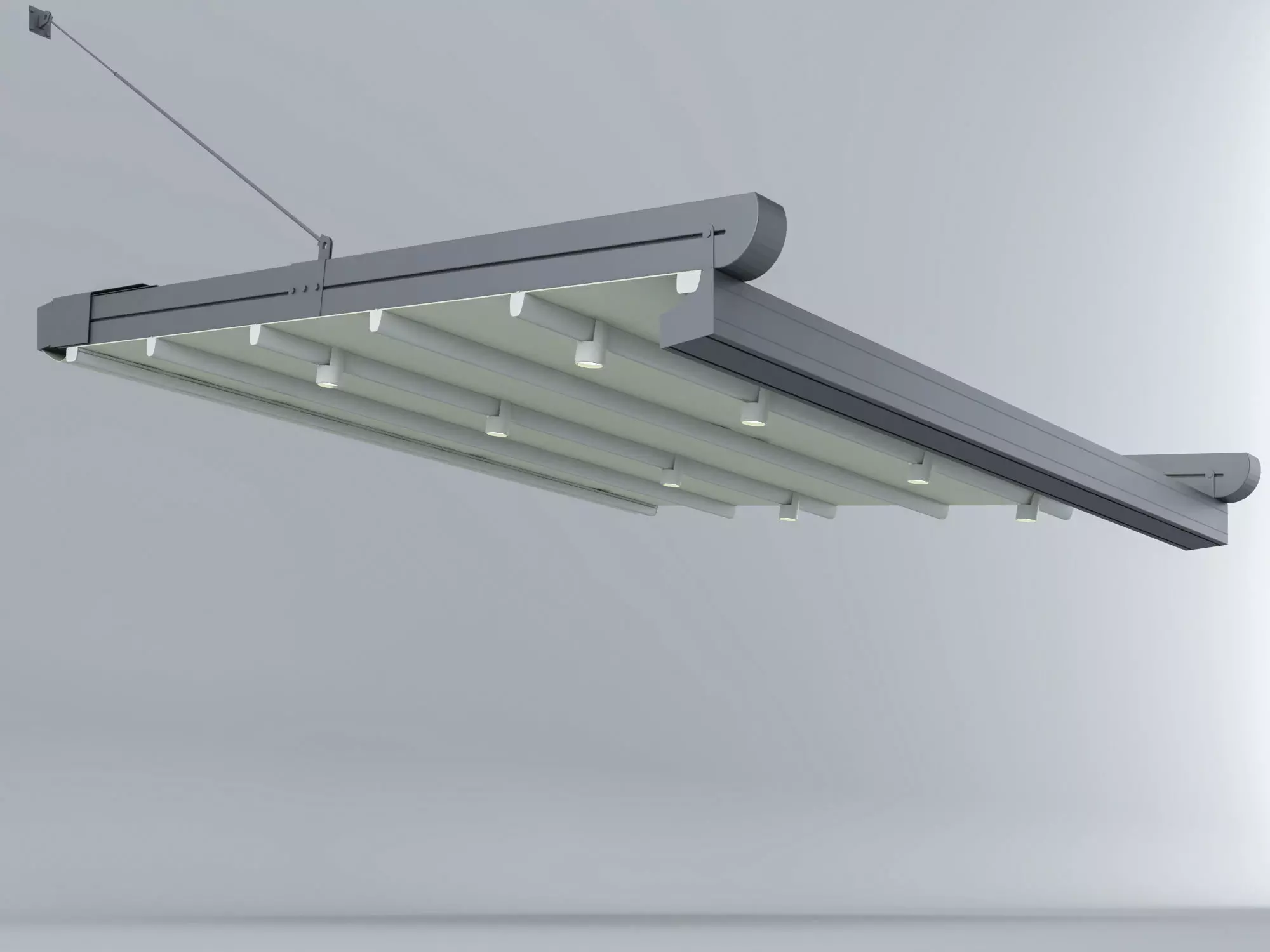 Aluminum Pergola System - Suspensory 3D model
