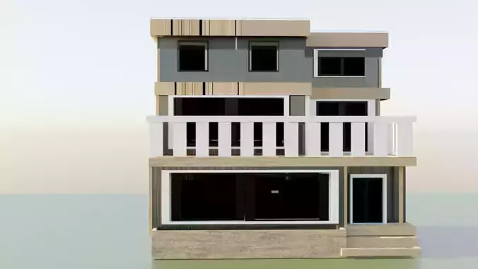 house modern with balconies on top