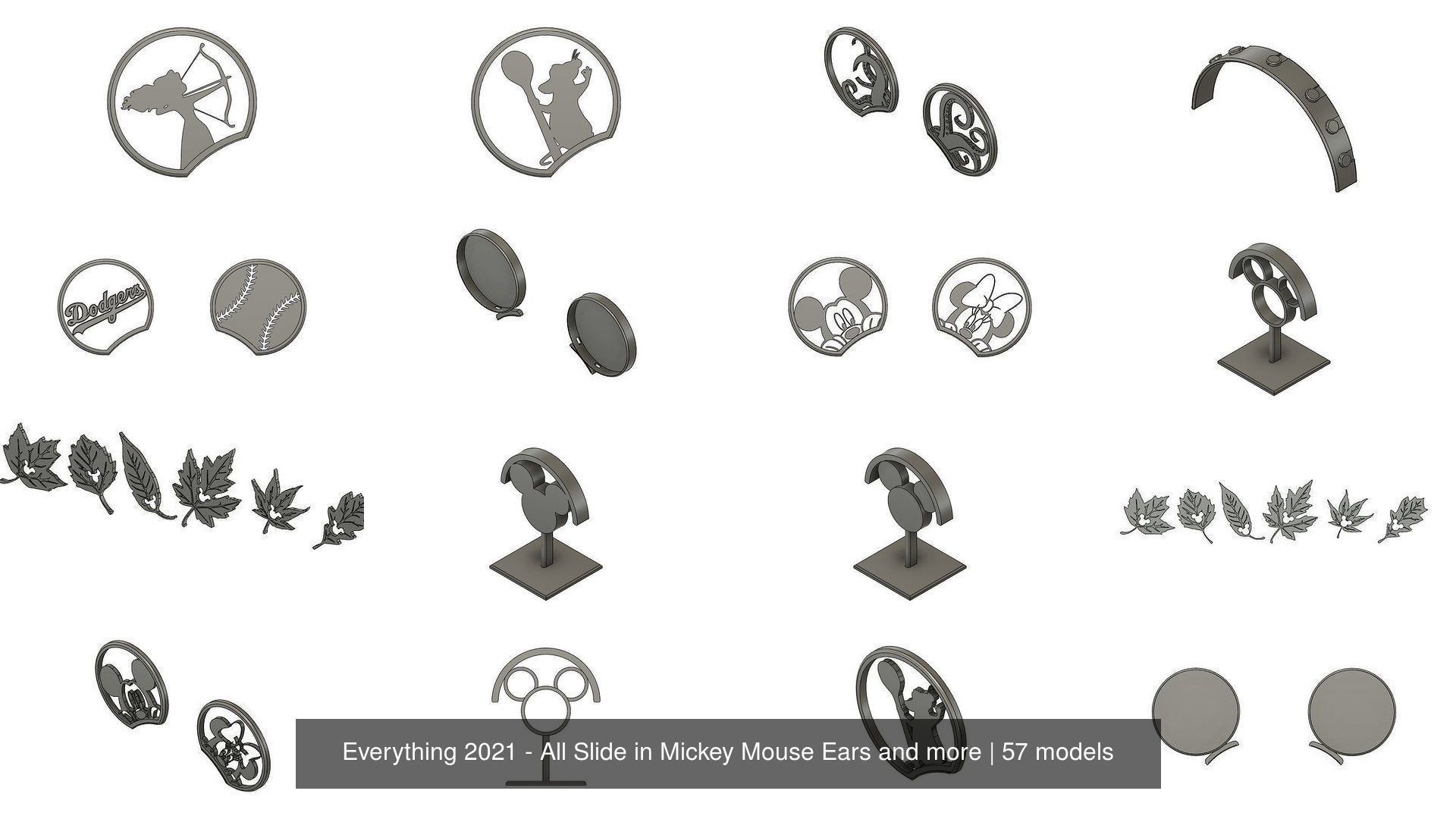 Everything 2021 - All Slide in Mickey Mouse Ears and more 3D Model Collection_7