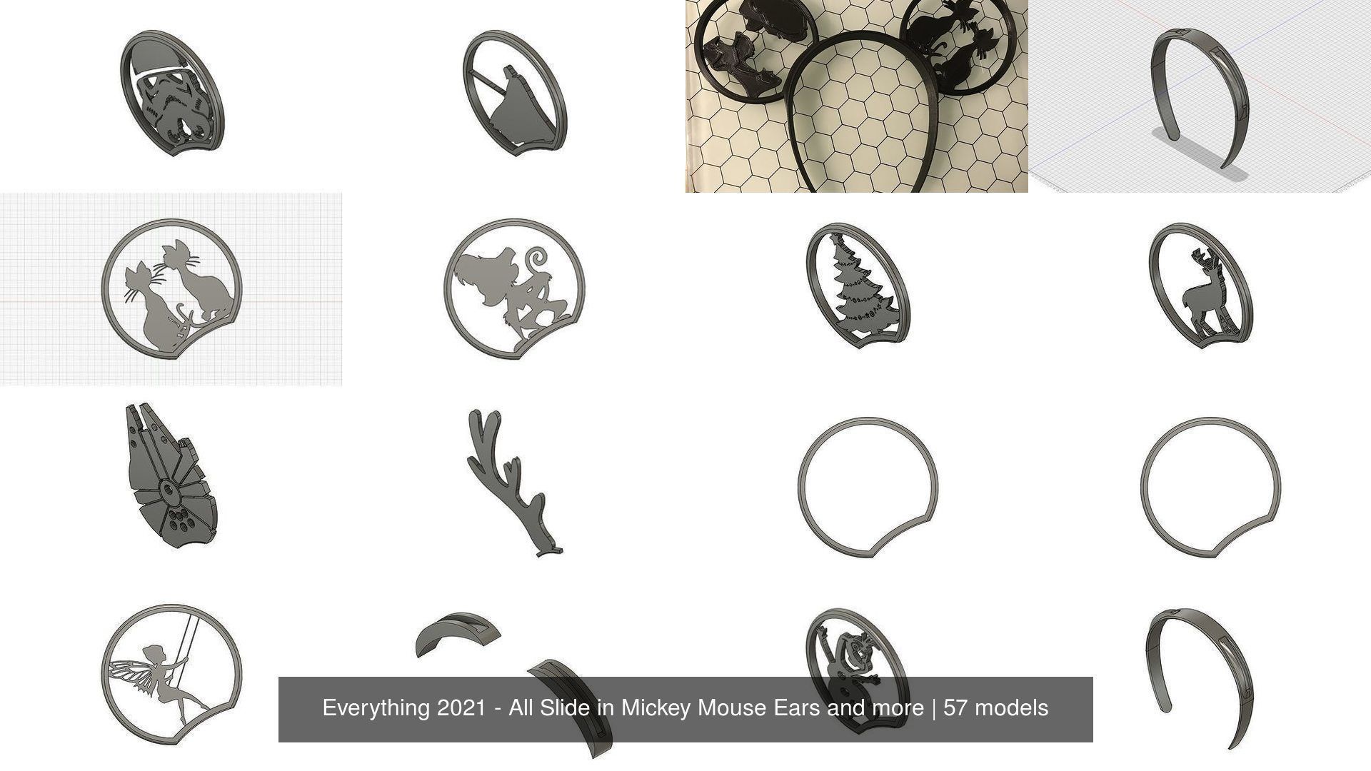 Everything 2021 - All Slide in Mickey Mouse Ears and more 3D Model Collection_11