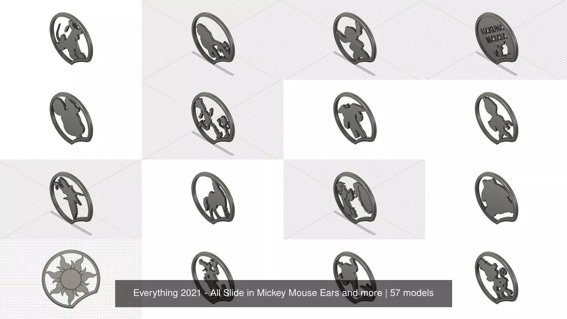 Everything 2021 - All Slide in Mickey Mouse Ears and more 3D Model Collection_1