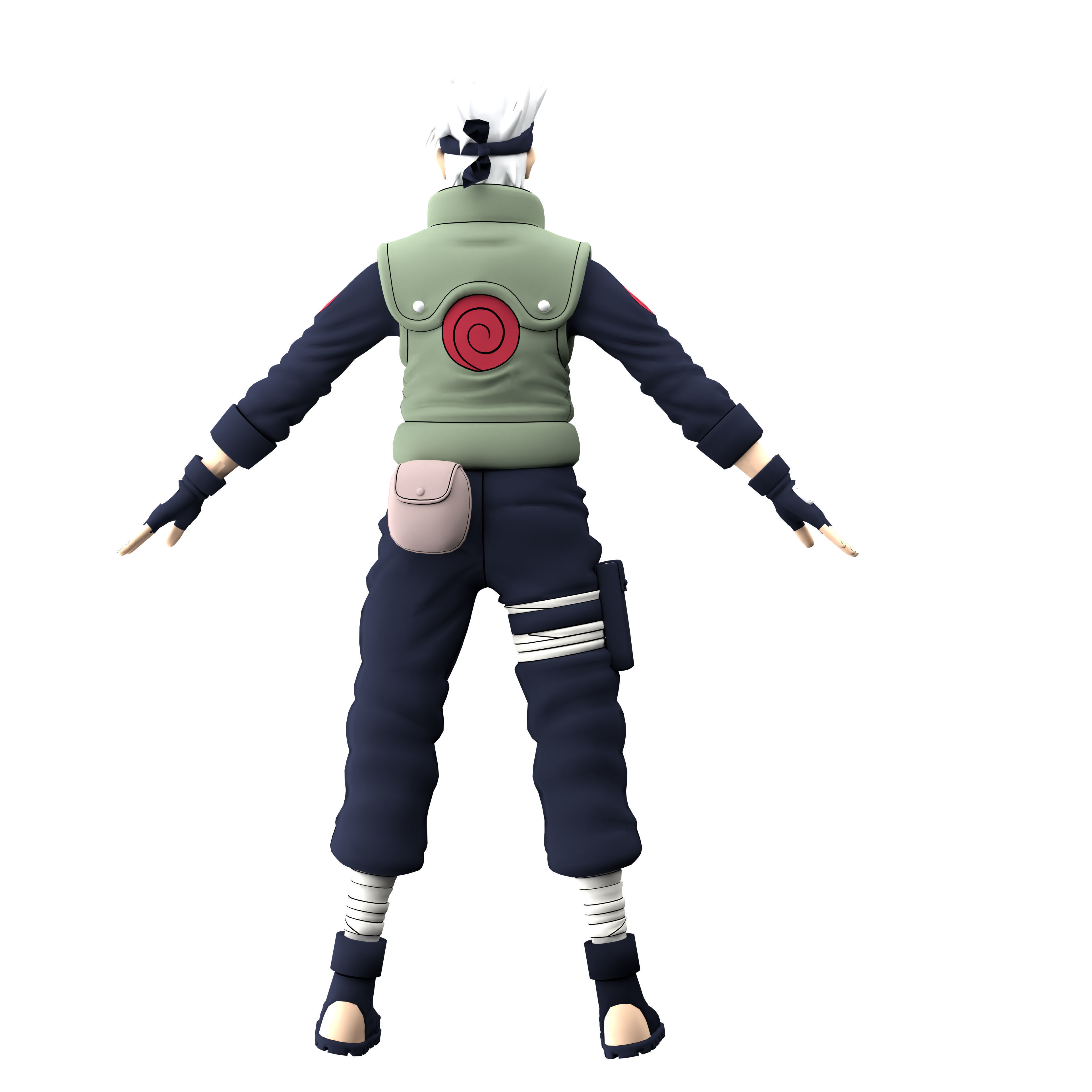  Kakashi Hatake  Low-poly 3D model_10