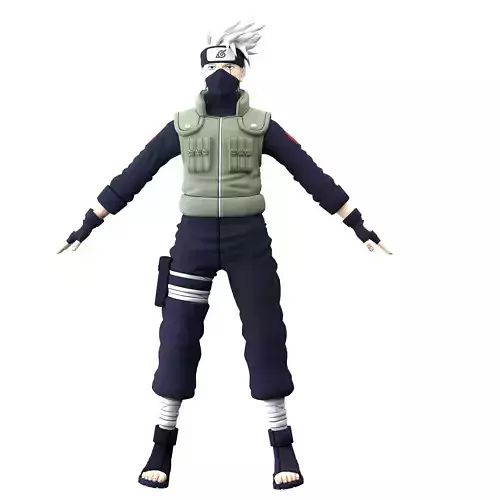  Kakashi Hatake  Low-poly 3D model