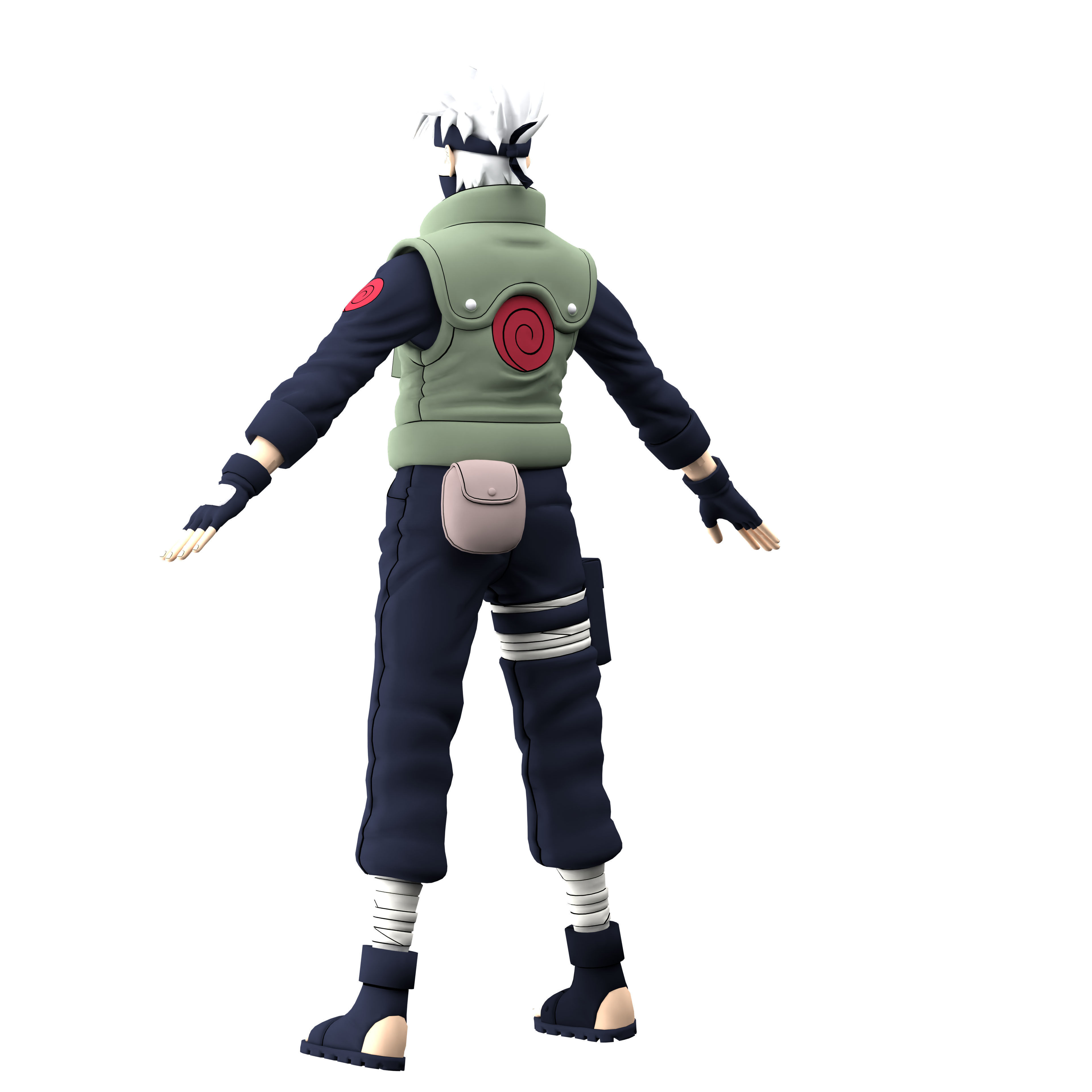  Kakashi Hatake  Low-poly 3D model_12