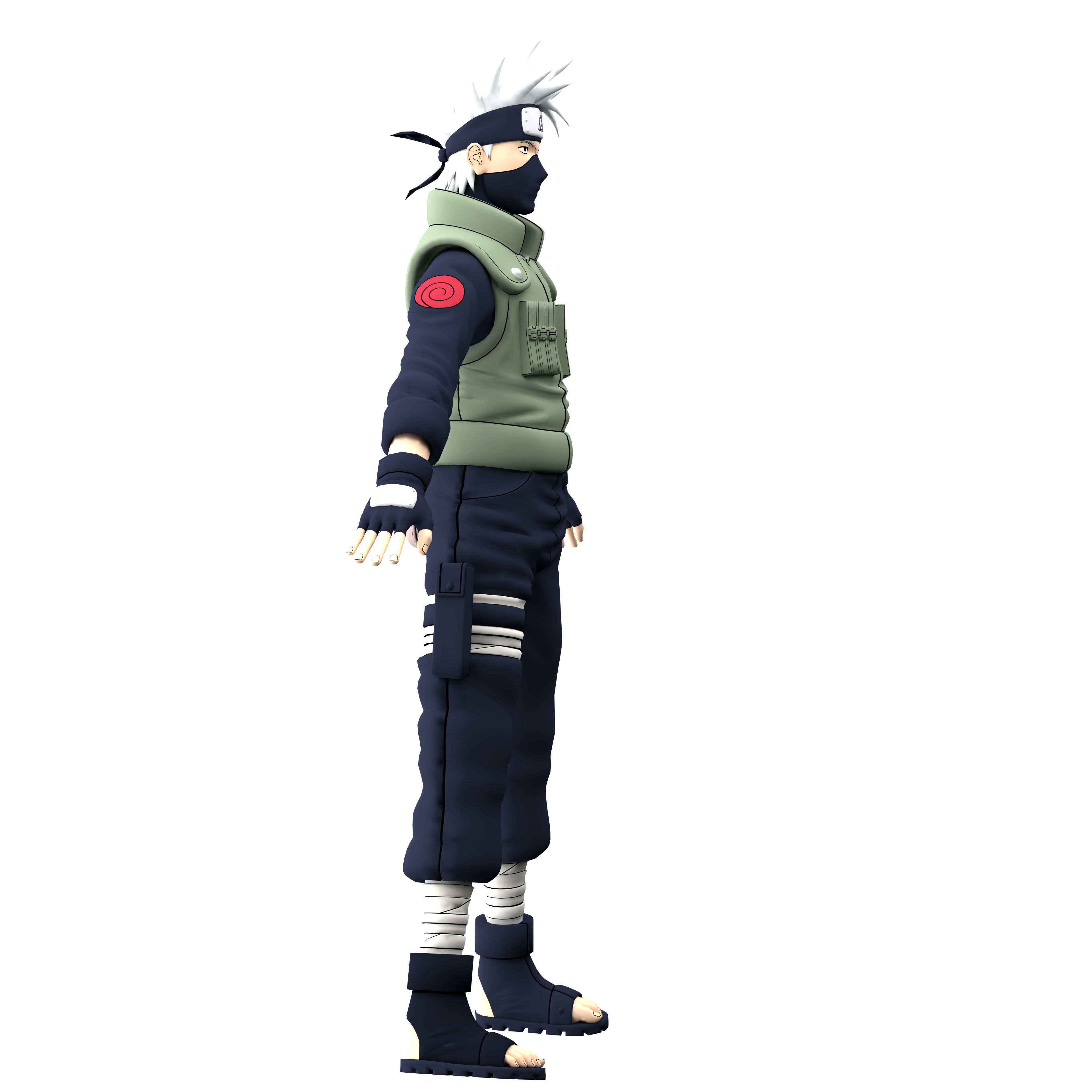 Kakashi Hatake  Low-poly 3D model_5