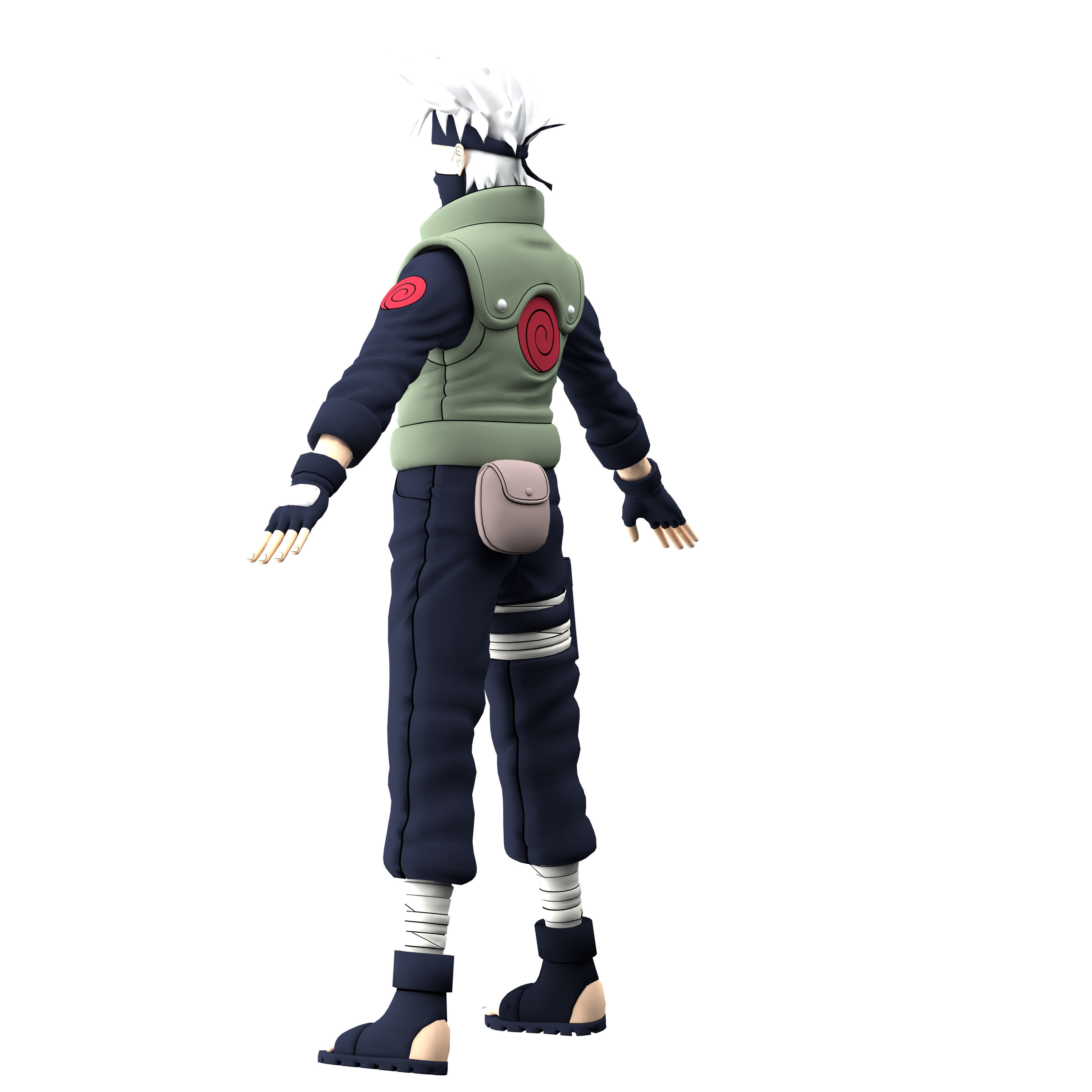  Kakashi Hatake  Low-poly 3D model_13