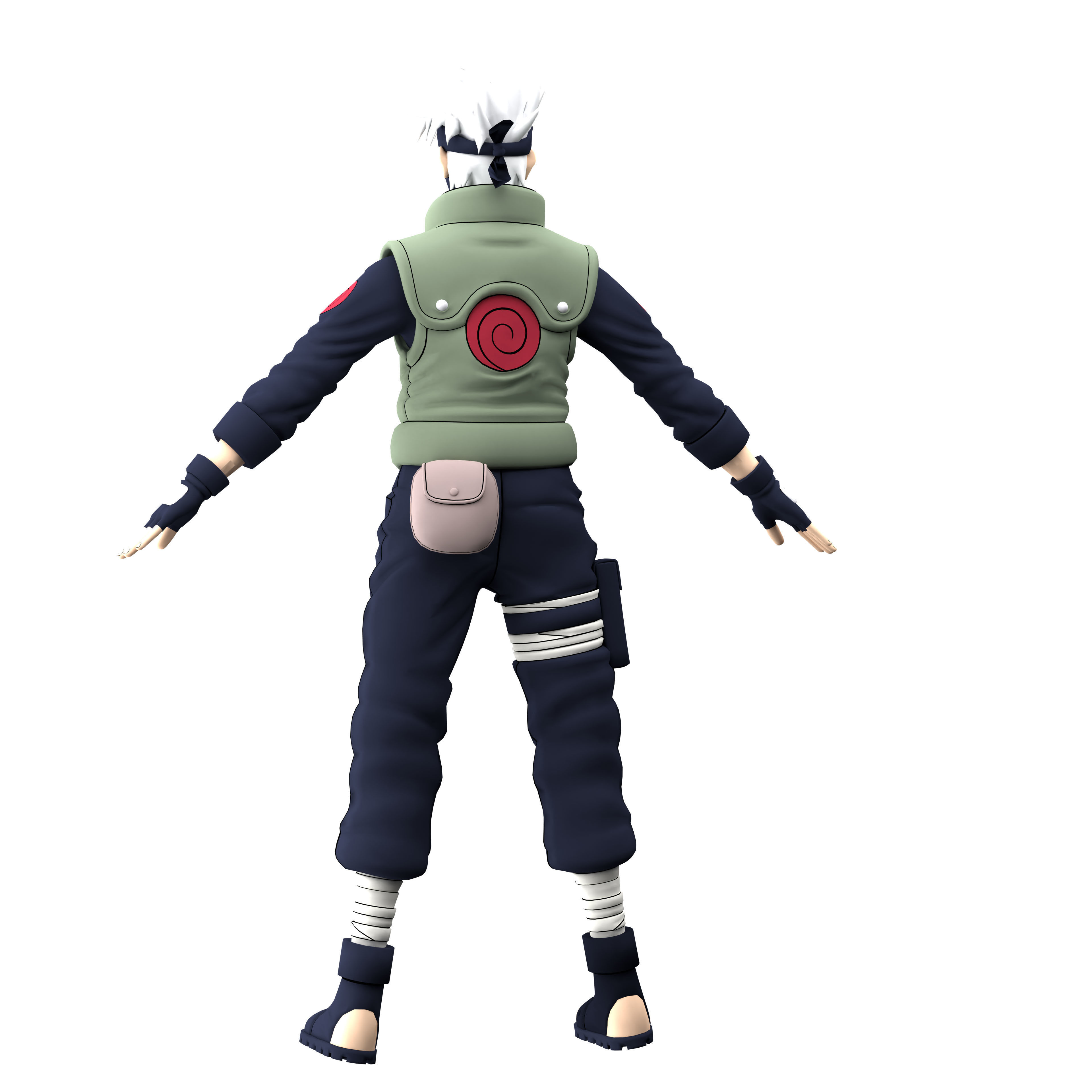  Kakashi Hatake  Low-poly 3D model_11