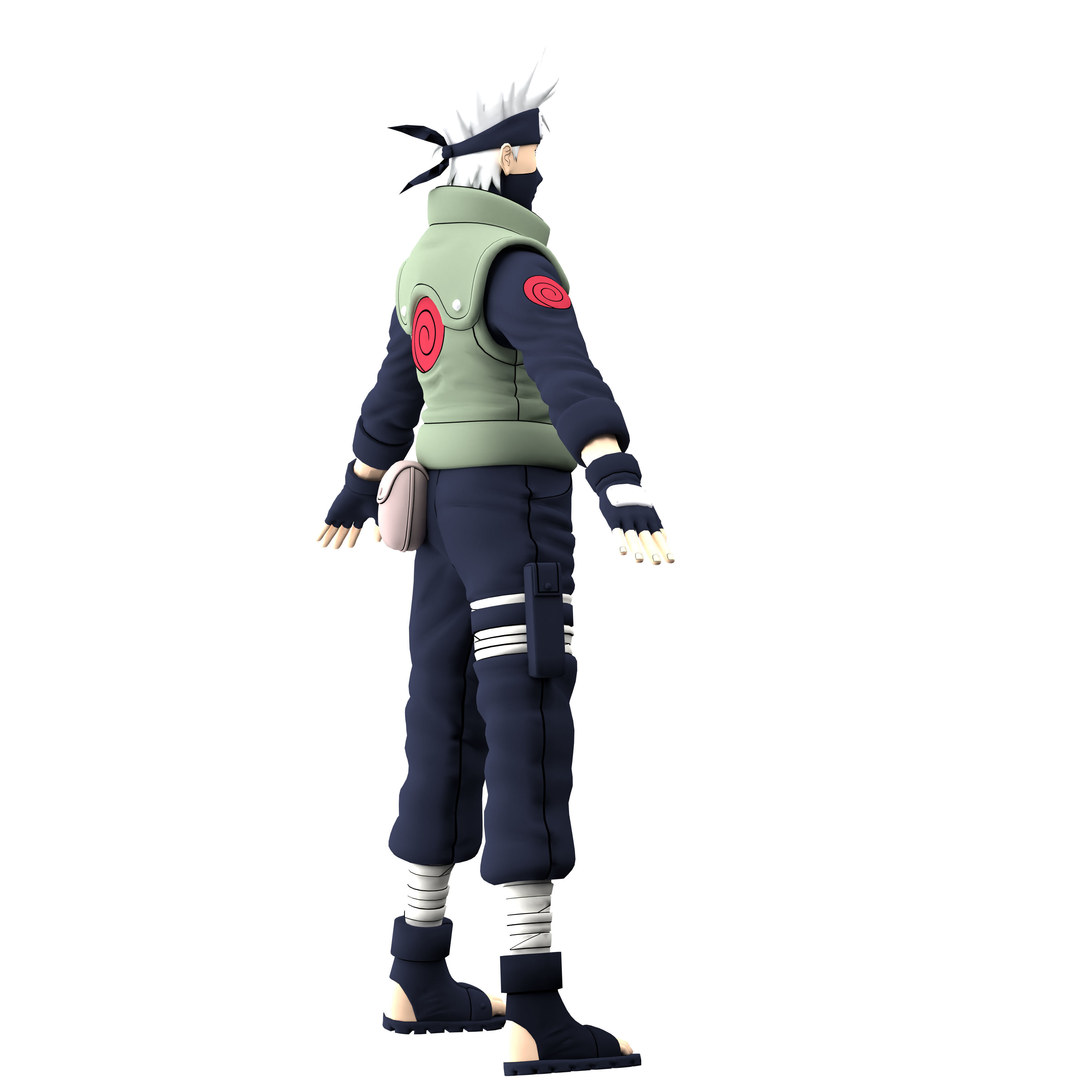  Kakashi Hatake  Low-poly 3D model_7