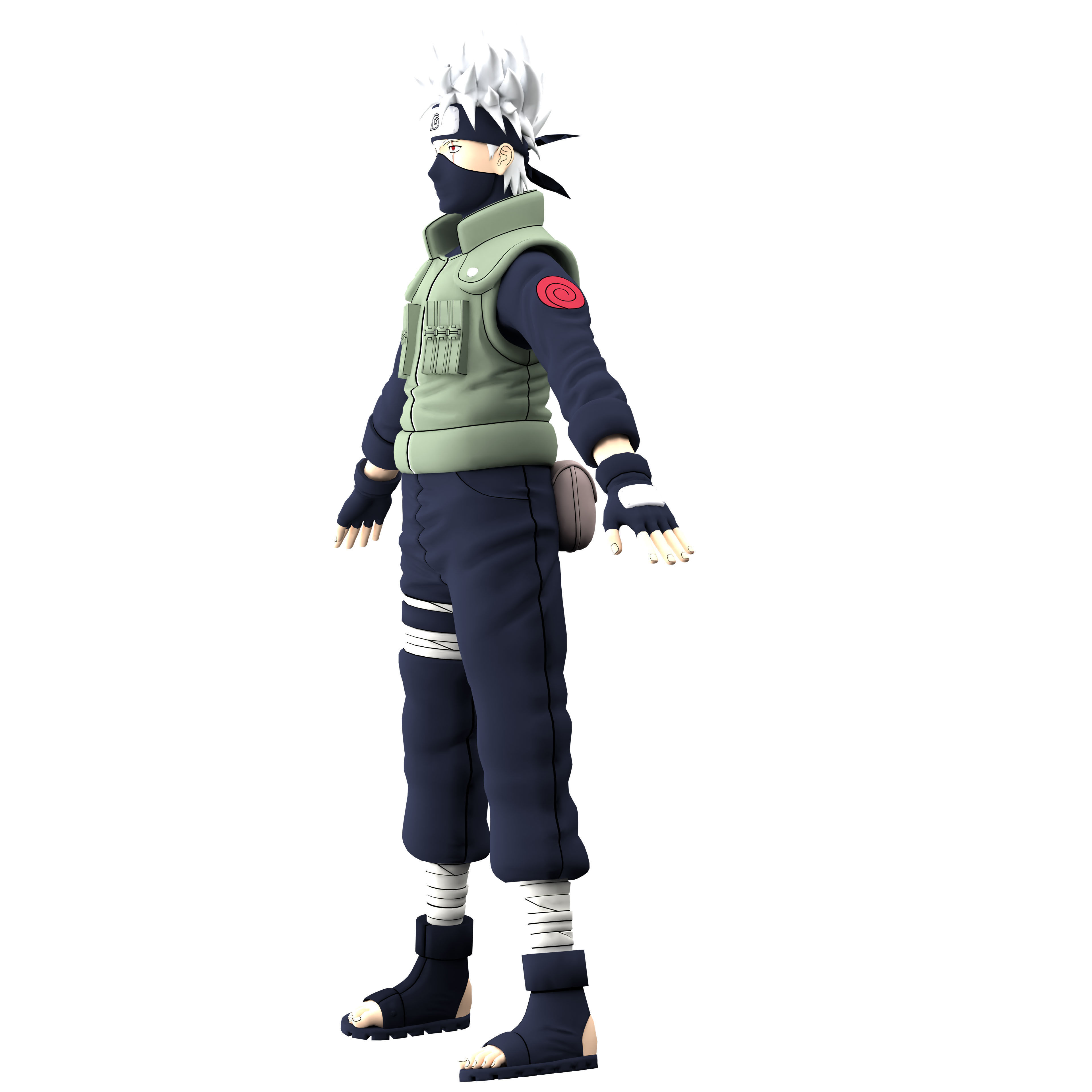  Kakashi Hatake  Low-poly 3D model_15