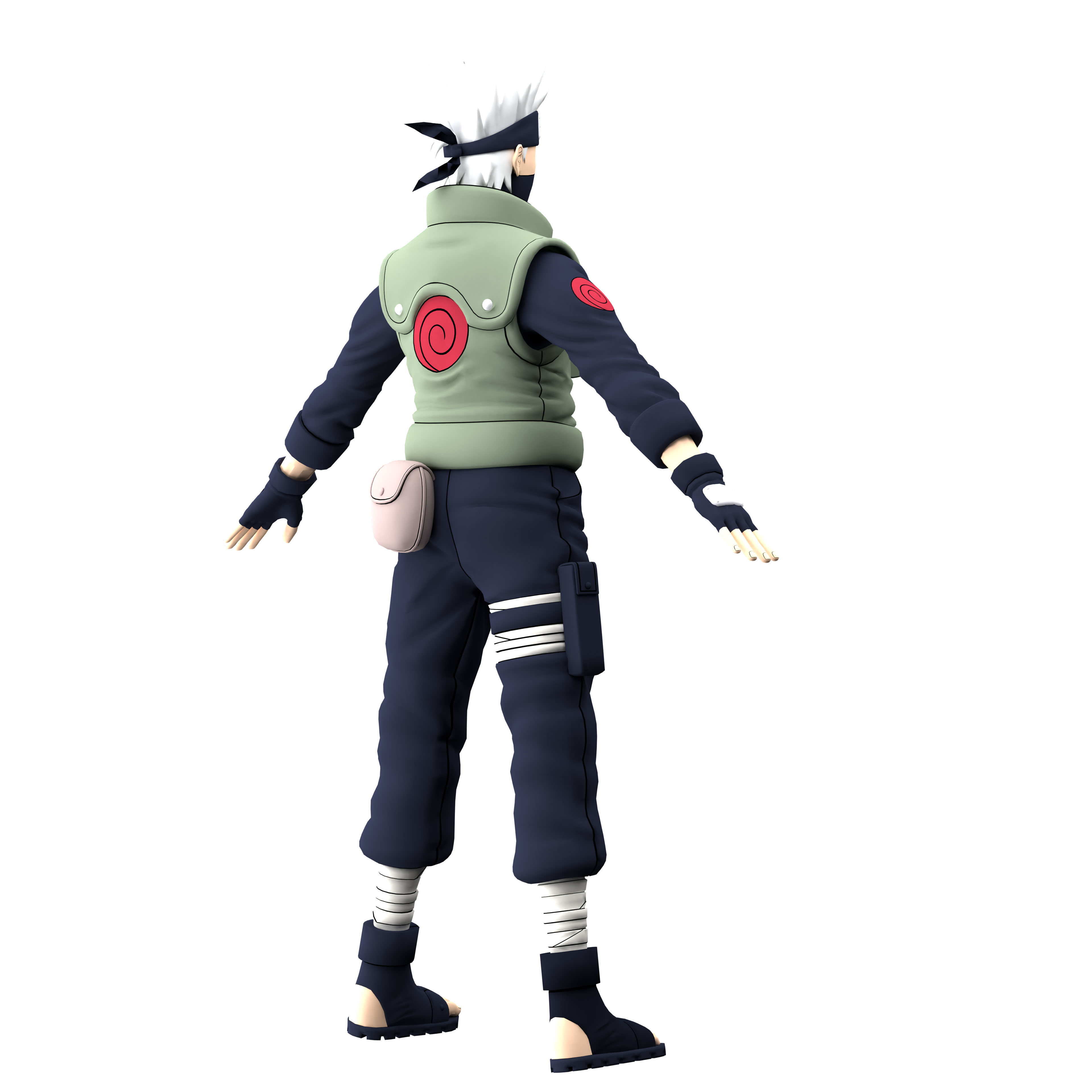  Kakashi Hatake  Low-poly 3D model_8