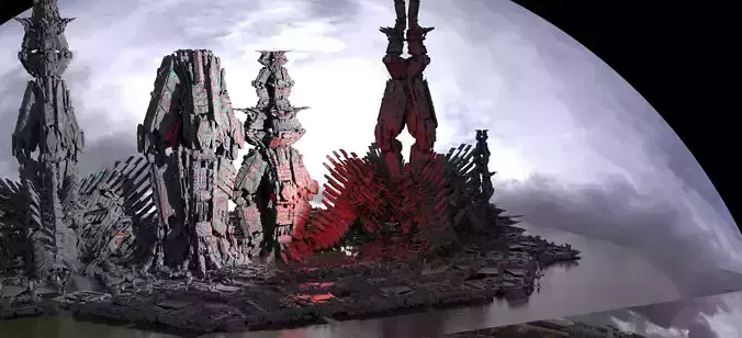 Robot Tower architecture Kit bash