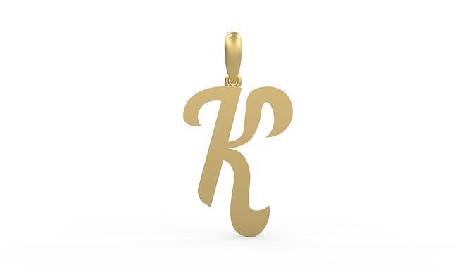 Initial Letters Pendant Mumbai Curry K 3D print model