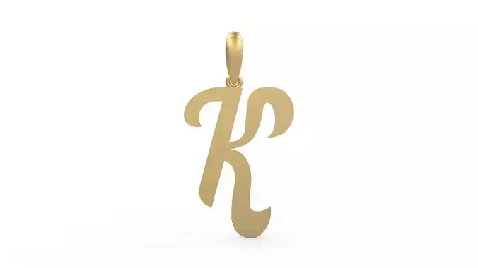 Initial Letters Pendant Mumbai Curry K 3D print model