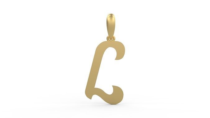 Initial Letters Pendant Mumbai Curry L 3D print model
