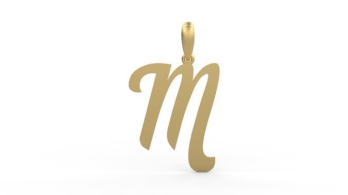 Initial Letters Pendant Mumbai Curry M 3D print model