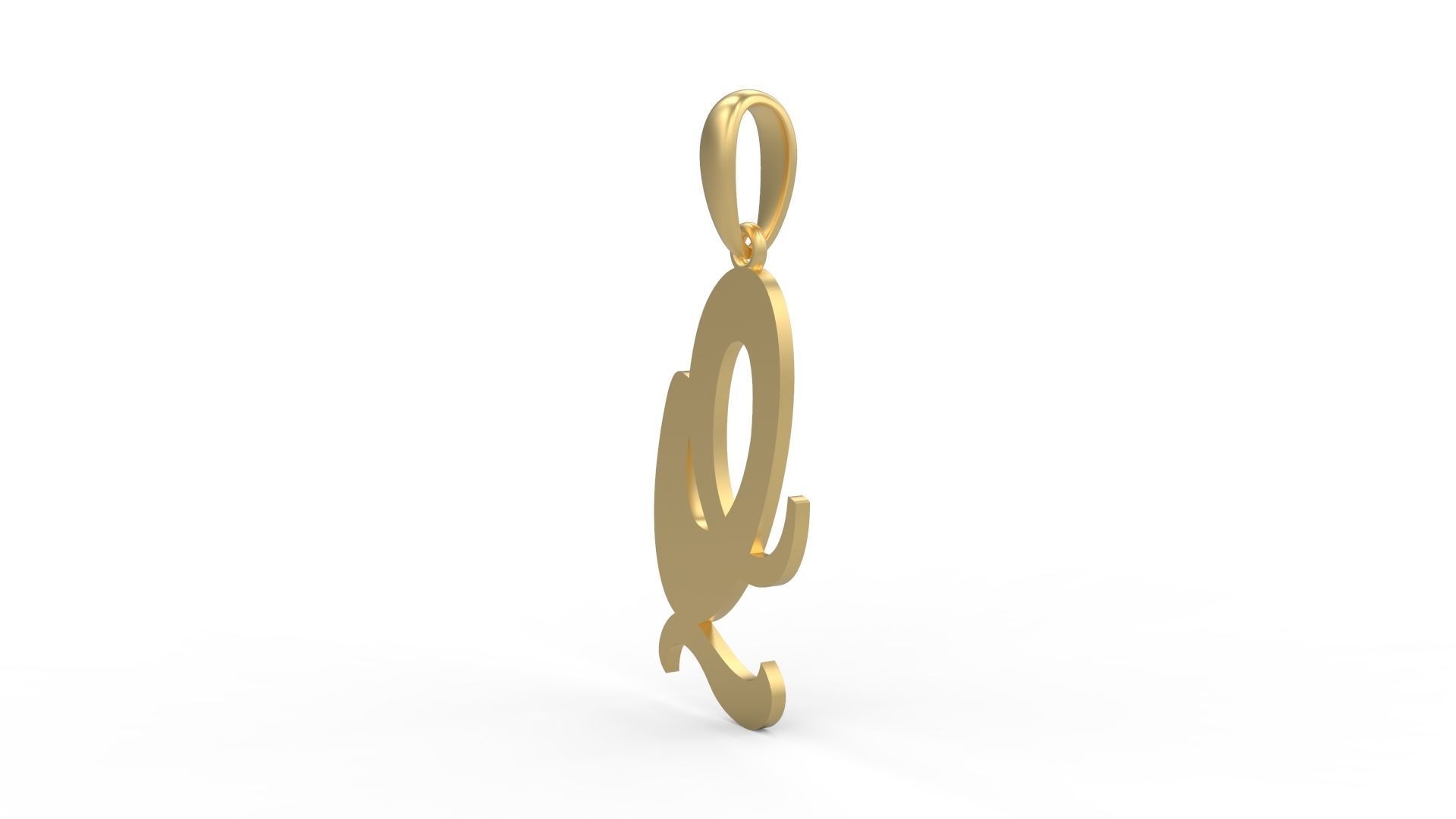 Initial Letters Pendant Mumbai Curry Q 3D print model_1