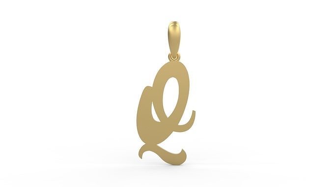 Initial Letters Pendant Mumbai Curry Q 3D print model