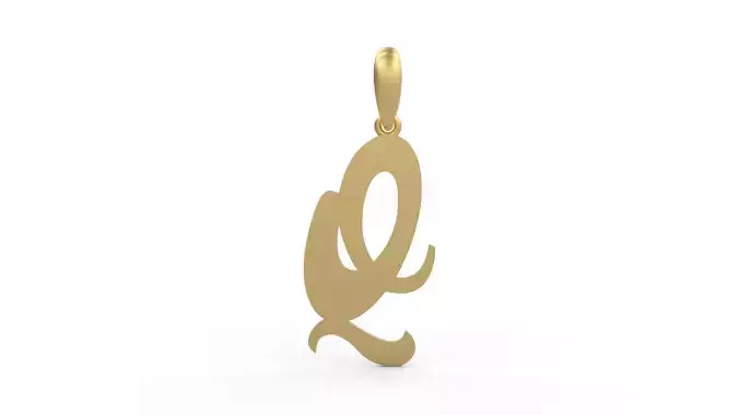 Initial Letters Pendant Mumbai Curry Q 3D print model