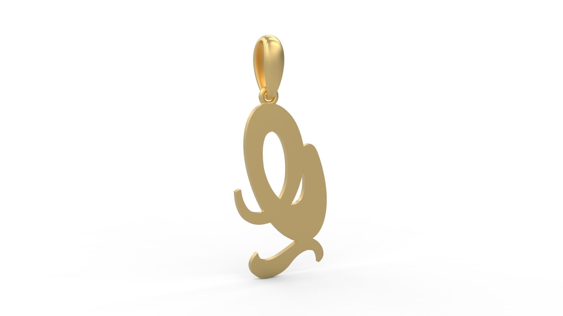 Initial Letters Pendant Mumbai Curry Q 3D print model_3