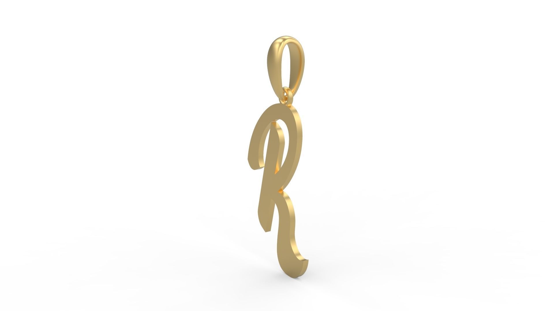 Initial Letters Pendant Mumbai Curry R 3D print model_1