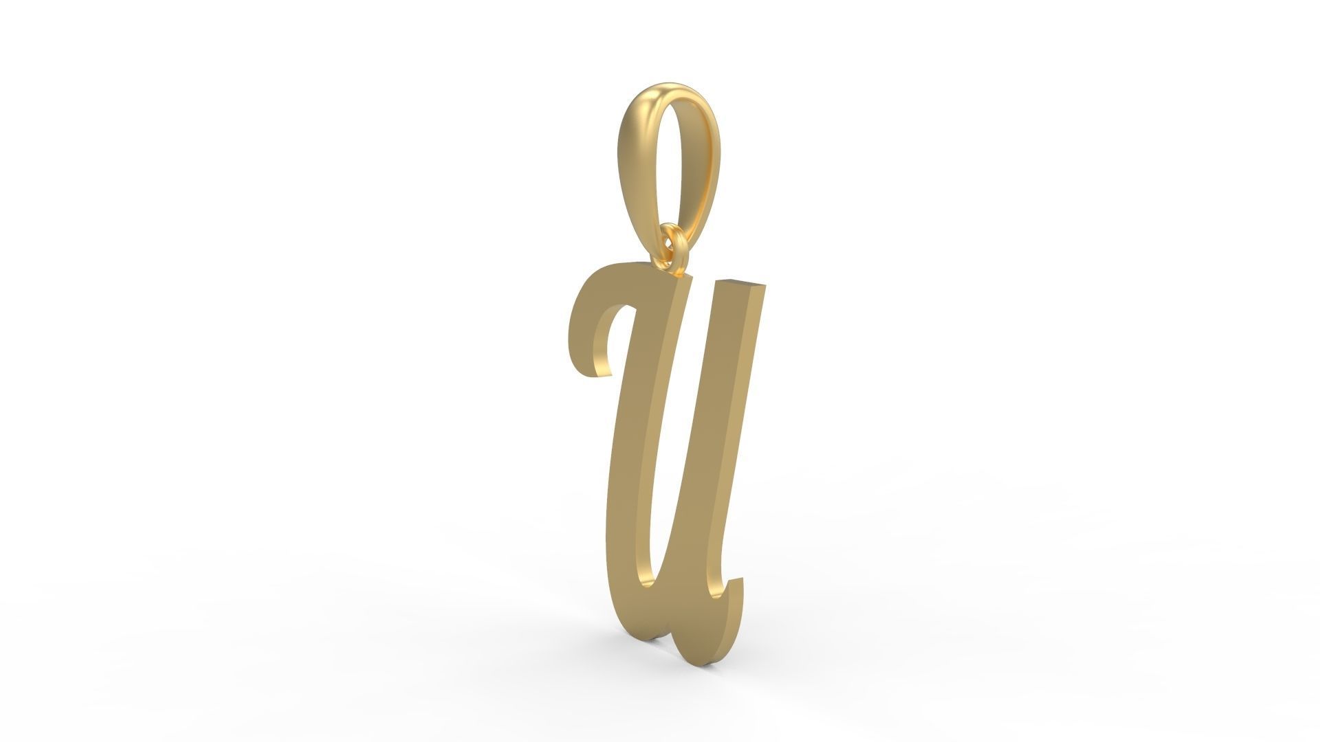 Initial Letters Pendant Mumbai Curry U 3D print model_1