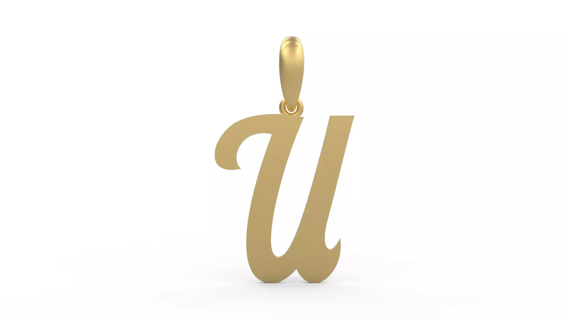 Initial Letters Pendant Mumbai Curry U 3D print model_0