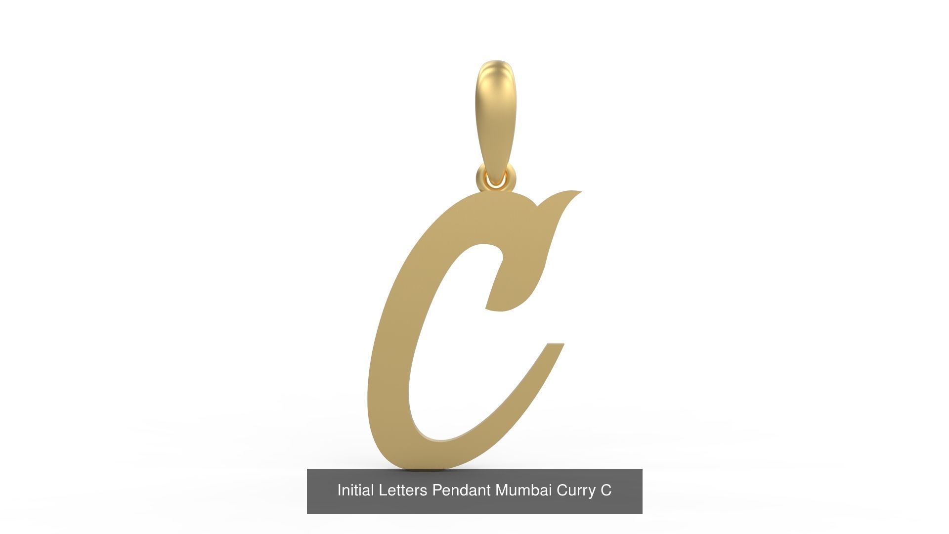 Initial Letters Pendant Alphabets Mumbai Curry 3D Model Collection_5