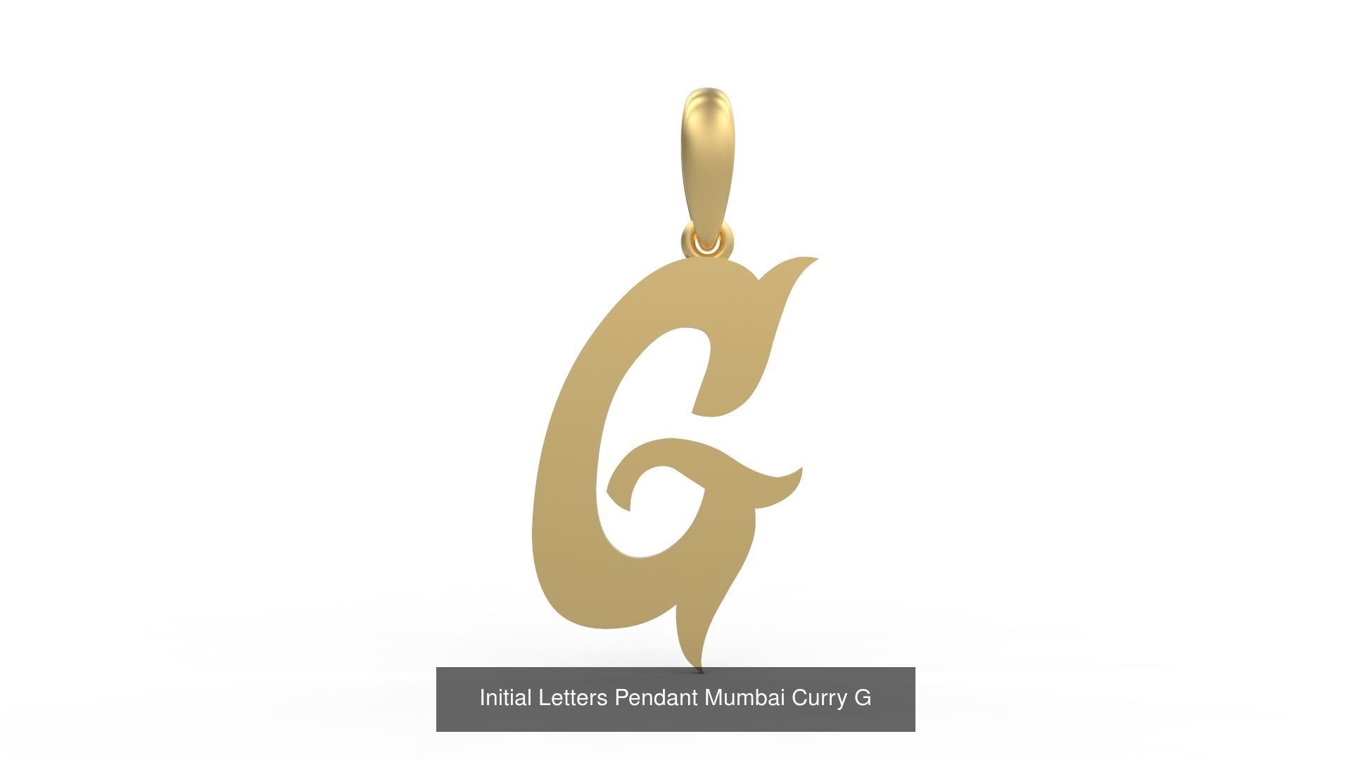 Initial Letters Pendant Alphabets Mumbai Curry 3D Model Collection_9