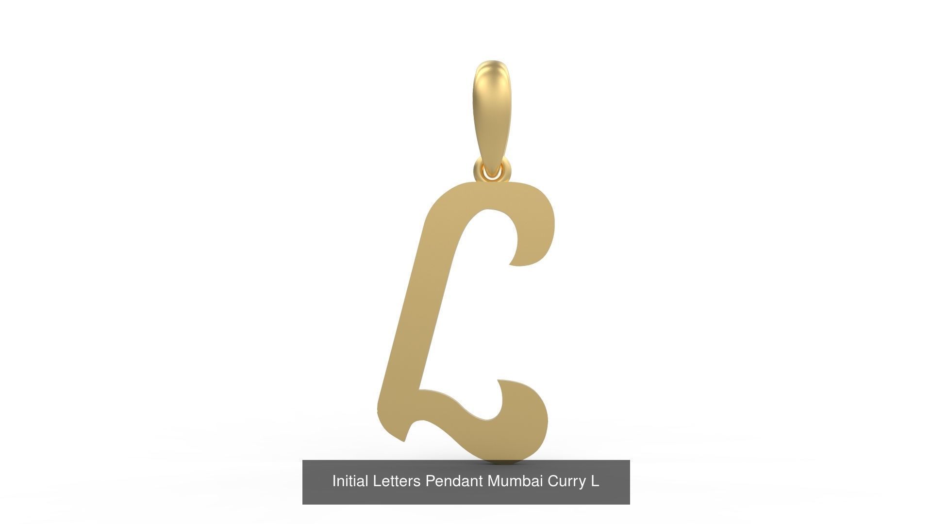 Initial Letters Pendant Alphabets Mumbai Curry 3D Model Collection_14