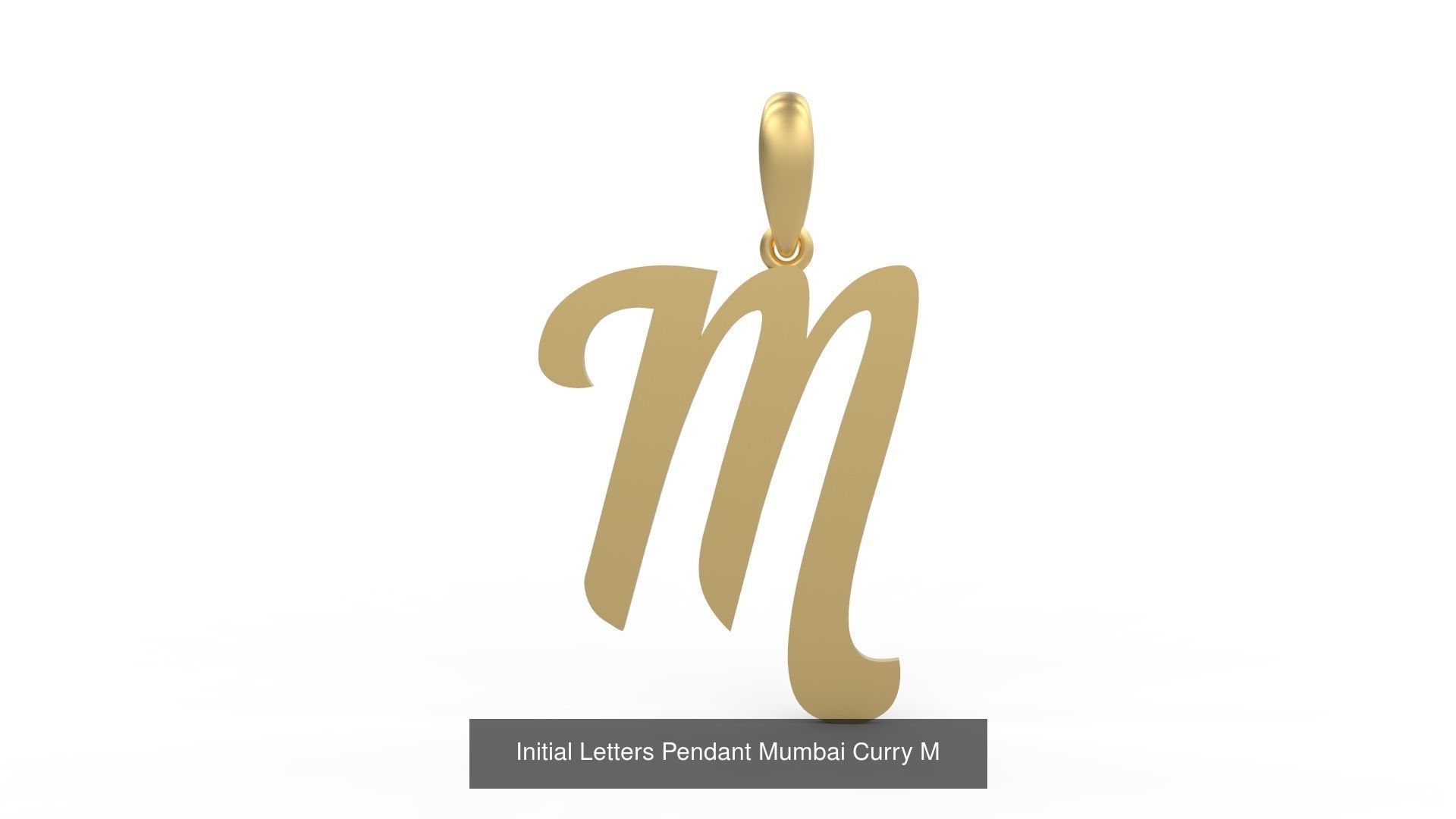 Initial Letters Pendant Alphabets Mumbai Curry 3D Model Collection_15
