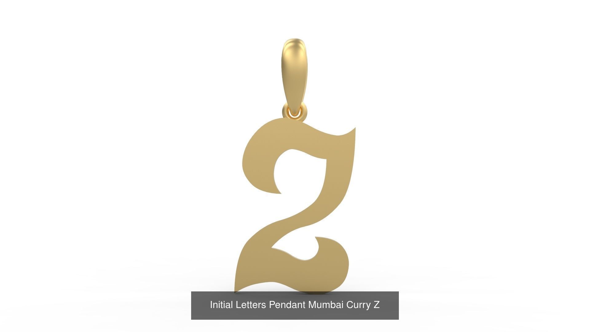 Initial Letters Pendant Alphabets Mumbai Curry 3D Model Collection_28